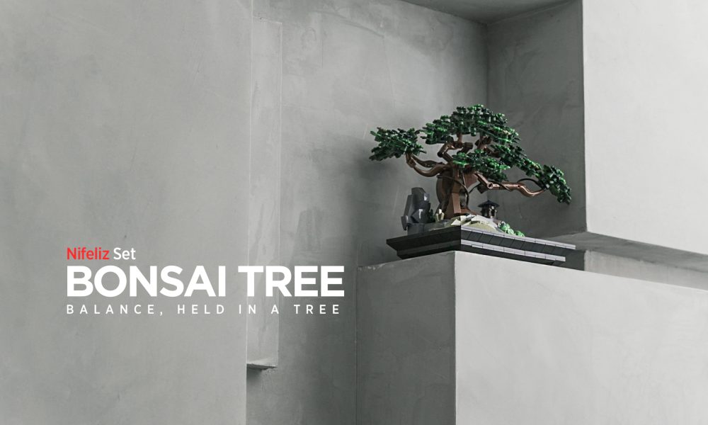 nifeliz chan bonsai tree building set for display compatible with lego bonsai tree